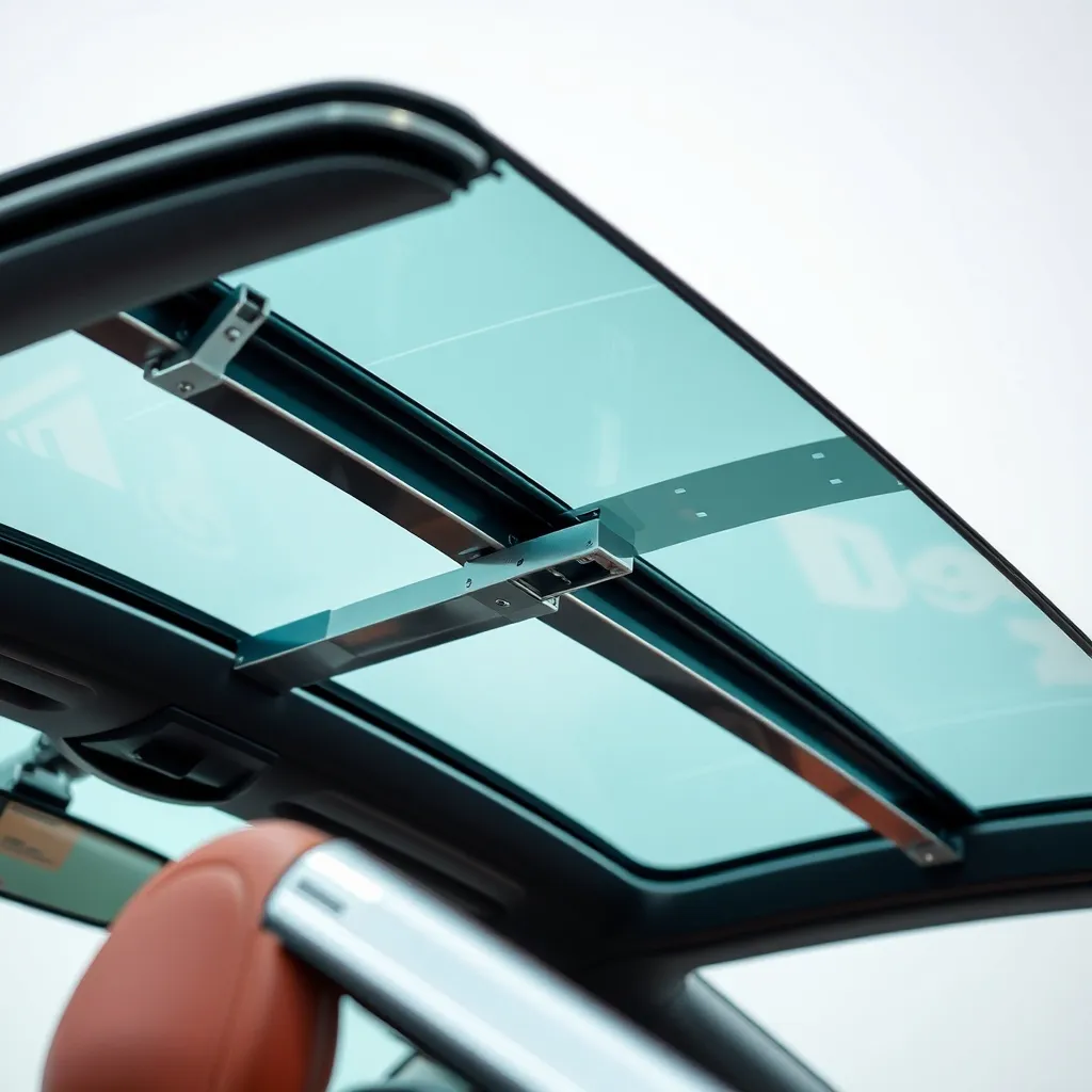 Mechanism of a convertible car roof during opening, metal jo